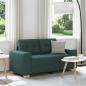 Preview: ARDEBO.de - Loveseat Sofa Dunkelgrün 120 cm Stoff