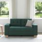 Preview: Loveseat Sofa Dunkelgrün 120 cm Stoff