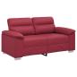 Preview: 2-Sitzer-Sofa Weinrot 120 cm Kunstleder