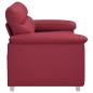 Preview: 2-Sitzer-Sofa Weinrot 120 cm Kunstleder