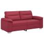 Preview: 2-Sitzer-Sofa Weinrot 140 cm Kunstleder