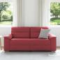 Preview: 2-Sitzer-Sofa Weinrot 140 cm Kunstleder