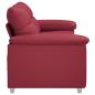 Preview: 2-Sitzer-Sofa Weinrot 140 cm Kunstleder