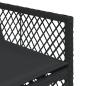 Preview: 9-tlg. Garten-Essgruppe mit Kissen Schwarz Poly Rattan