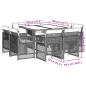 Preview: 9-tlg. Garten-Essgruppe mit Kissen Schwarz Poly Rattan