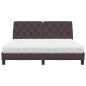 Preview: Bett mit Matratze Dunkelbraun 160x200 cm Stoff