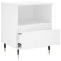 Preview: Nachttisch Weiß 40x35x50 cm Holzwerkstoff