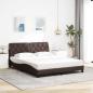 Preview: ARDEBO.de - Bettgestell ohne Matratze Dunkelbraun 160x200 cm Stoff