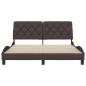 Preview: Bettgestell ohne Matratze Dunkelbraun 160x200 cm Stoff