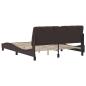 Preview: Bettgestell ohne Matratze Dunkelbraun 160x200 cm Stoff