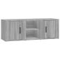 Preview: TV-Schrank Grau Sonoma 100x31,5x35 cm Holzwerkstoff