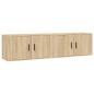 Preview: TV-Wandschränke 2 Stk. Sonoma-Eiche 80x34,5x40 cm