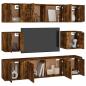 Preview: 8-tlg. TV-Schrank-Set Räuchereiche Holzwerkstoff
