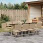 Preview: Garten Essgruppe 11 pcs Beige 10-Sitzer Gross Poly-Rattan