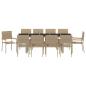 Preview: Garten Essgruppe 11 pcs Beige 10-Sitzer Gross Poly-Rattan