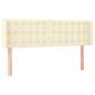 Preview: LED Kopfteil Creme 147x16x78/88 cm Kunstleder