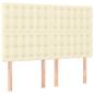 Preview: Kopfteile 4 Stk. Creme 72x5x78/88 cm Kunstleder