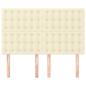 Preview: Kopfteile 4 Stk. Creme 72x5x78/88 cm Kunstleder