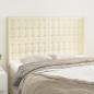 Preview: ARDEBO.de - Kopfteil mit Ohren Creme 147x16x118/128 cm Kunstleder
