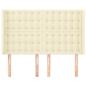 Preview: Kopfteil mit Ohren Creme 147x16x118/128 cm Kunstleder