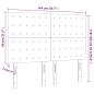 Preview: LED Kopfteil Creme 144x5x118/128 cm Kunstleder