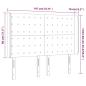 Preview: LED Kopfteil Creme 147x16x118/128 cm Kunstleder