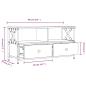 Preview: TV-Schrank Sonoma-Eiche 90x33x45 cm Holzwerkstoff & Eisen