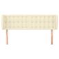 Preview: Kopfteil mit Ohren Creme 147x23x78/88 cm Kunstleder
