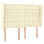 Preview: Kopfteil mit Ohren Creme 147x23x118/128 cm Kunstleder