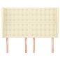 Preview: Kopfteil mit Ohren Creme 147x23x118/128 cm Kunstleder