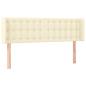 Preview: Kopfteil mit Ohren Creme 147x16x78/88 cm Kunstleder