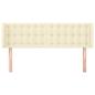 Preview: Kopfteil mit Ohren Creme 147x16x78/88 cm Kunstleder