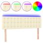 Preview: LED Kopfteil Creme 144x5x78/88 cm Kunstleder