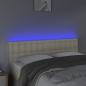Preview: LED Kopfteil Creme 144x5x78/88 cm Kunstleder