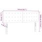 Preview: LED Kopfteil Creme 144x5x78/88 cm Kunstleder
