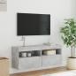 Preview: TV-Wandschrank mit LED-Leuchten Betongrau 100x30x40 cm
