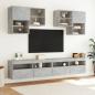 Preview: TV-Wandschrank mit LED-Leuchten Betongrau 100x30x40 cm