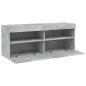 Preview: TV-Wandschrank mit LED-Leuchten Betongrau 100x30x40 cm