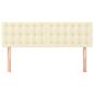 Preview: Kopfteile 2 Stk. Creme 72x5x78/88 cm Kunstleder