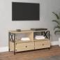 Preview: TV-Schrank Sonoma-Eiche 90x33x45 cm Holzwerkstoff & Eisen