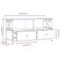 Preview: TV-Schrank Sonoma-Eiche 90x33x45 cm Holzwerkstoff & Eisen