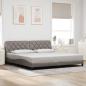 Preview: ARDEBO.de - Bettgestell ohne Matratze Taupe 200x200 cm Stoff
