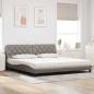 Preview: Bett mit Matratze Taupe 200x200 cm Stoff