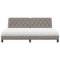 Preview: Bett mit Matratze Taupe 200x200 cm Stoff