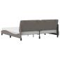 Preview: Bett mit Matratze Taupe 200x200 cm Stoff