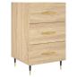 Preview: Nachttisch Sonoma-Eiche 40x40x66 cm Holzwerkstoff