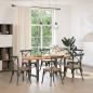 Preview: Esstisch Hellbraun 200x100x74 cm Massivholz Eiche Oval