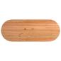 Preview: Esstisch Hellbraun 320x120x74 cm Massivholz Eiche Oval