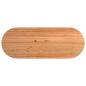 Preview: Esstisch Hellbraun 320x120x74 cm Massivholz Eiche Oval