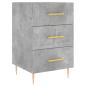 Preview: Nachttisch Betongrau 40x40x66 cm Holzwerkstoff
